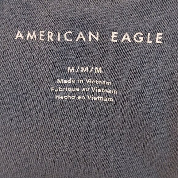 American Eagle Outfitters Blue Crop Tie Front Tank Top - Picture 7 of 10